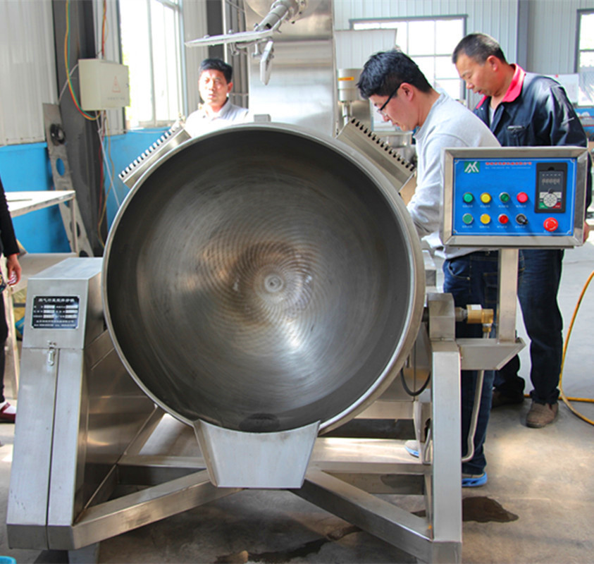 可倾式夹层锅 熬胶锅 全自动燃气加热行星搅拌炒锅|ms