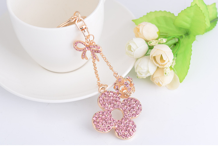 New Style Alloy Four Leaf Clover Women's Bag Pendant Keychain display picture 1