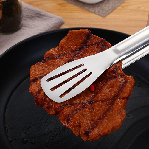 Stainless steel food food tongs salad dessert bread barbecue meat tongs buffet tongs spicy hotpot tongs laser logo