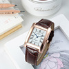 Fashionable waterproof rectangular swiss watch, European style