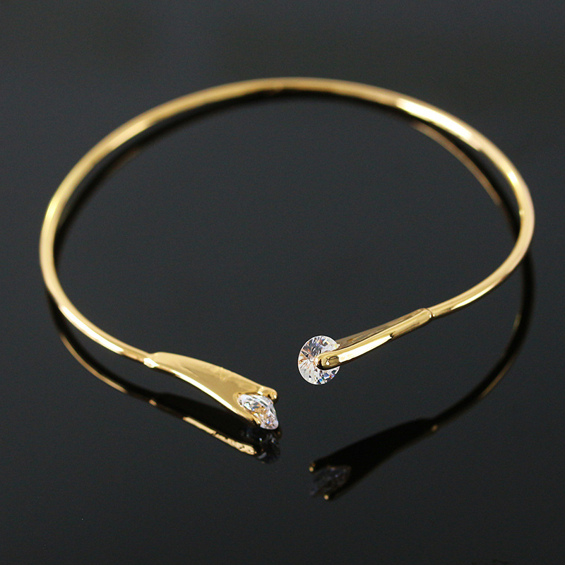 Bracelet Double Diamond Zircon Line Open Bracelet Bracelet For Girls display picture 10