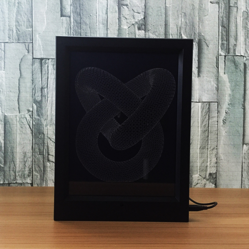 led相框灯 3D灯 小夜灯 创意产品 三环灯