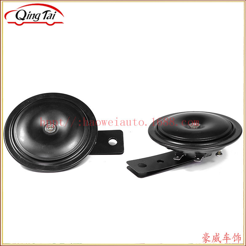 厂家直销汽车喇叭 12v 24v电子盆型喇叭黑色115声级高音喇叭批发详情图7