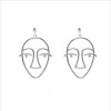 Retro accessory, metal earrings, European style, simple and elegant design