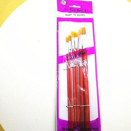 Factory wholesale red rod watercolor set 6 pcs, nylon hair oil painting acrylic brush set, wholesale sales
