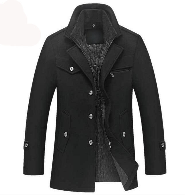 2023 abrigo de hombre Otoño e Invierno chaqueta de hombre collar chaqueta de lana de hombre más tamaño chaqueta de lana ropa de hombre image 5