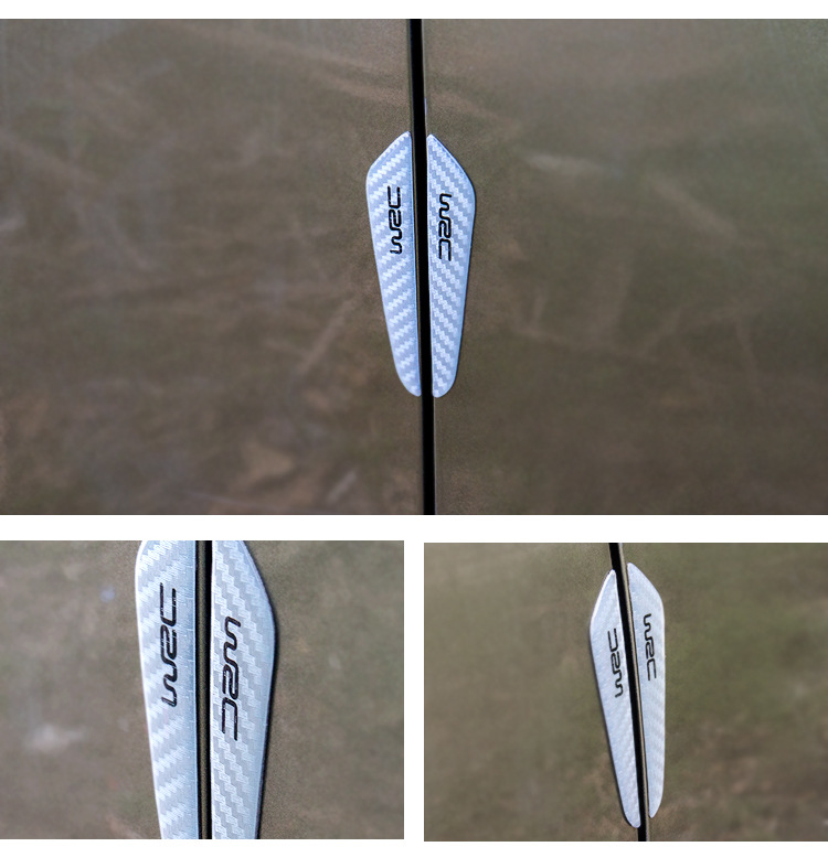 WRC carbon fiber door anti-collision rubber strip anti-scratch strip anti-scratch strip practical 4-piece anti-collision sticker