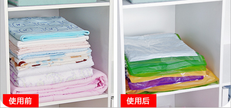 Bolsas de compresión al vacío enrolladas a mano al por mayor para viajes, bolsas de compresión prensadas a mano, bolsas portátiles para guardar ropa para uso doméstico