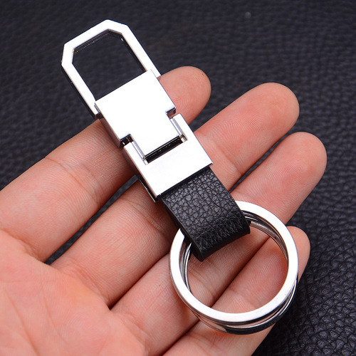 Creative Car Keychain for Men, Leather Key Chain with Metal Key Holder, Ideal as an Activity Gift