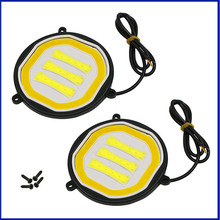 新款COB汽车日行灯 通用COB小圆形汽车日行灯 雾灯改装汽车led灯