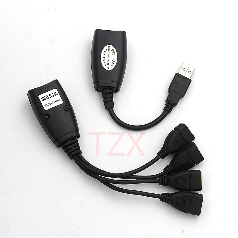 Usb extension cable four Usb amplifier 4 Usb to RJ45 network extension hub