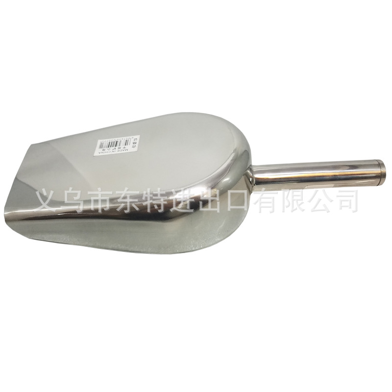 Non-magnetic stainless steel flat-bottomed flour spatula, tea multi-purpose ice spatula, kitchen ice maker special coarse grain spatula detail image 3