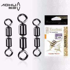 傲湖不鏽鋼雙聯高速八字環轉環 快速連接環釣魚漁具配件