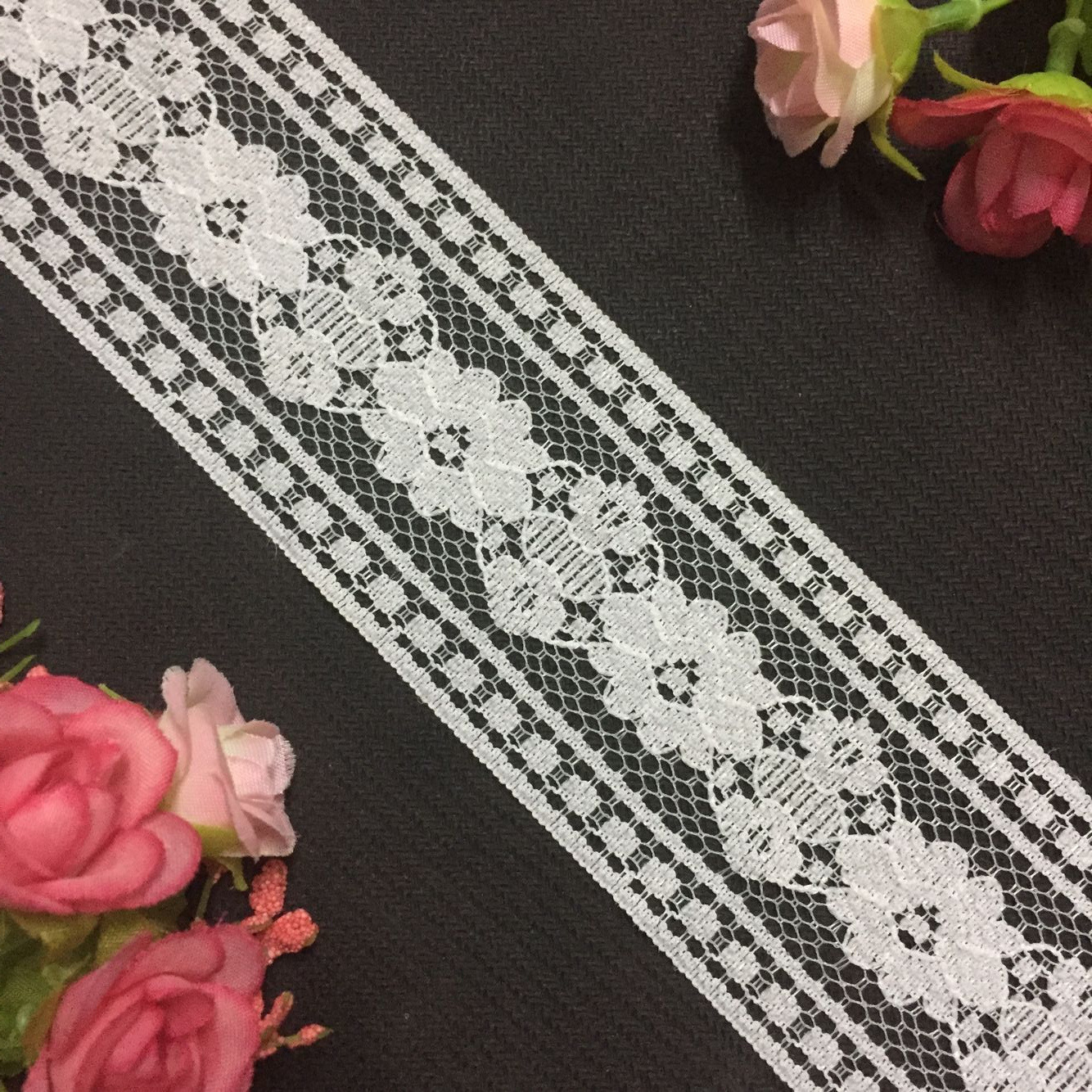 无弹蕾丝花边446春夏款蕾丝长乐无弹花边5.5CM【金德花边】