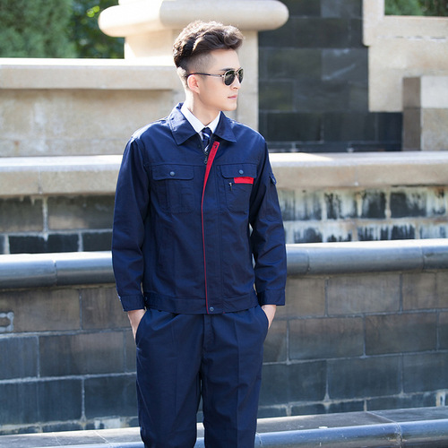 Factory Wholesale New Long-Sleeve Spring and Summer Work Uniforms Protective Workwear Breathable Set for Men and Women Engineering Uniforms