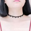 Fashion Jewelry fashion Retro black Korean Velvet Hollow Peach clavicle Necklace Original models choker A collar for a horse