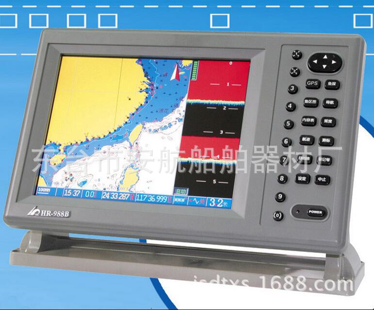 华润 HR-988B 船用GPS导航 海图 探鱼机一体机渔探仪 10.4 寸