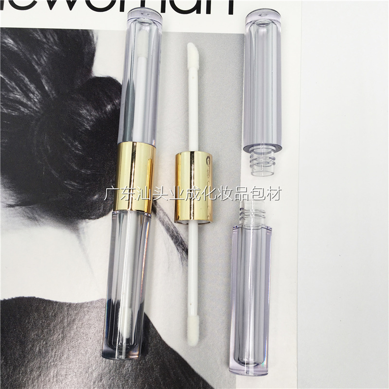 3ml圆形16mm双头唇蜜唇釉管包材1.8g*2注塑唇彩瓶睫毛膏管胶水瓶