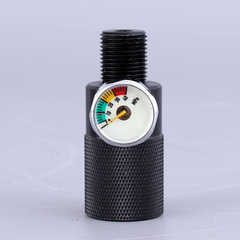 40mpa充氣轉接器 帶公頭 帶壓力表 夜光顯示 快接充氣8mm快接公頭