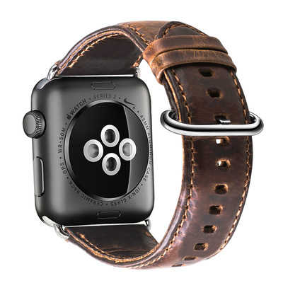 Apply to Apple Watch Band watch Leather Strap 1/2/3 Generation iwatch Wrist strap men and women style