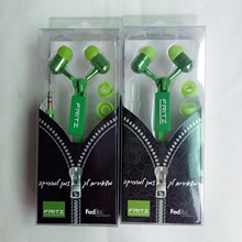 厂家定制金属拉链耳机 入耳式耳机 真正耳机工厂