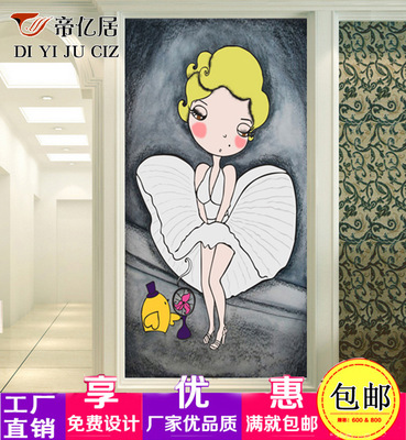 Art 3d three-dimensional ceramic tile Monroe TOILET Entrance Tile Walls modern Minimalist kitchen Shower Room Wall tile