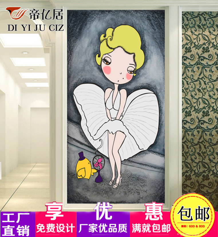 Art 3d three-dimensional ceramic tile Monroe TOILET Entrance Tile Walls modern Minimalist kitchen Shower Room Wall tile