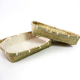 纯手工竹编筐点心筐收纳筐 菜筐 馍筐 零食筐 竹编菜篮四方竹扁
