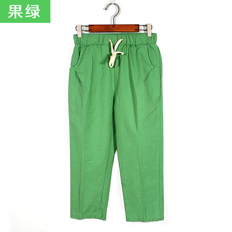 Pentalon été en Coton et lin - Ref 3434433 Image 8