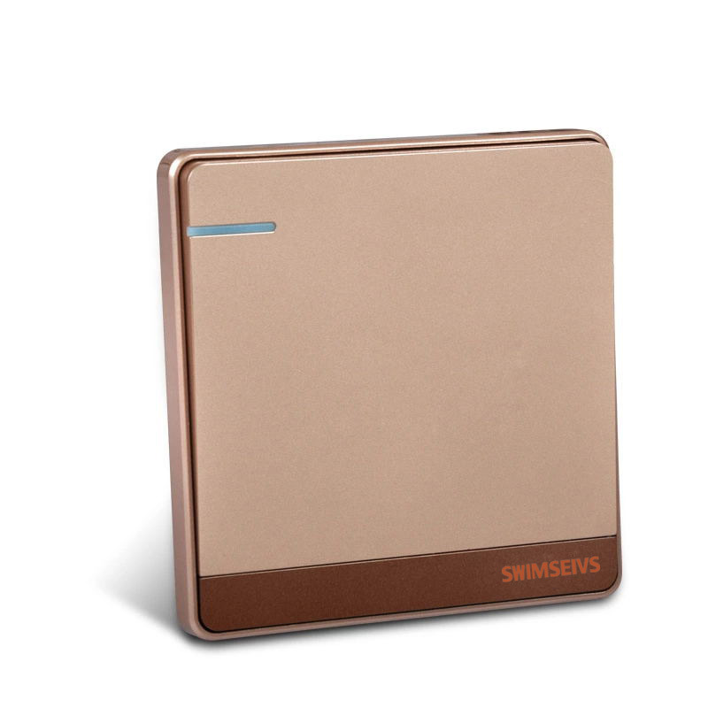 开关插座一开单控墙壁开关 一开单控开关面板 新款钢架大板全阻燃|ru