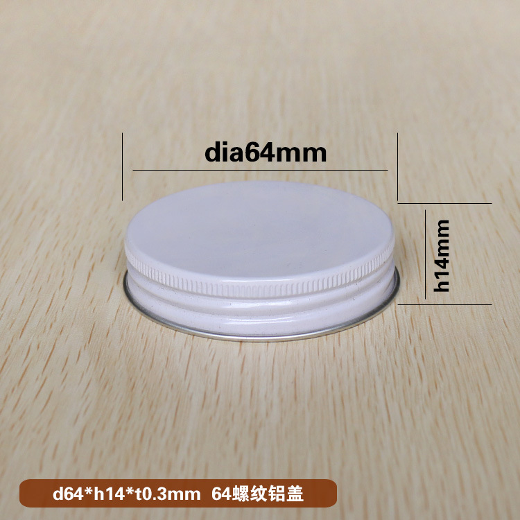 64 Dental mouth Plastic bottles Aluminum cover 64*14mm Cream Box Thread Metal Seal bottle cap Screwing cap