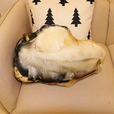 厂家直销创意趣味食物生蚝抱枕青蚝靠背垫午睡枕汽车帆布个性靠枕|ru