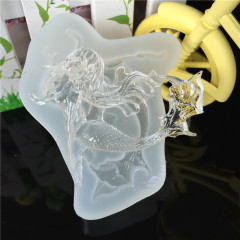 Mirror Surface New Mermaid Girl Fish Tail Clay UV Gel Droplet Silicone Mold Phone Case Decal Decorative Accessory