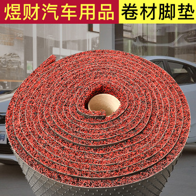 汽车可裁剪pvc双层丝圈脚垫卷材塑料双色喷丝地毯厂家批发|ms