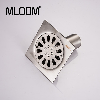 不锈钢阳台方形地漏配件 精品加厚卫生间淋浴室深水防臭下水|ms