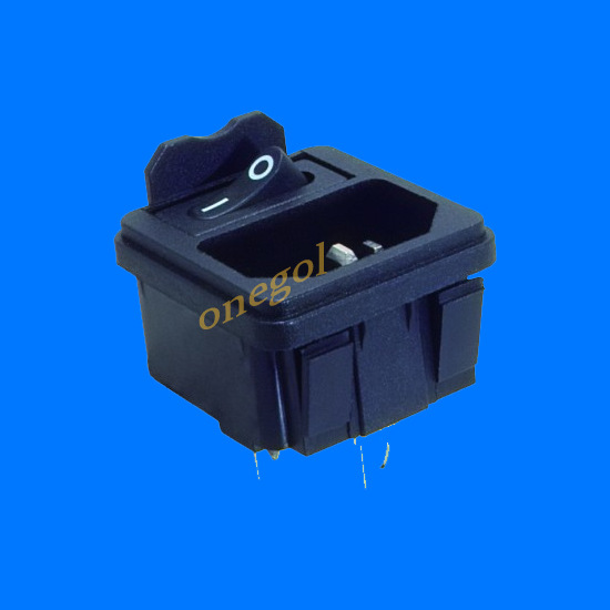 AC电源插座 合一插座 品字插座  C13公座+开关 21*10船形开关