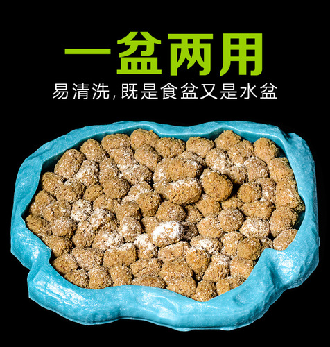 Tortoise food basin water basin lizard horned frog gecko radiation sulcata reptile box imitation rock resin drinking dish food dish