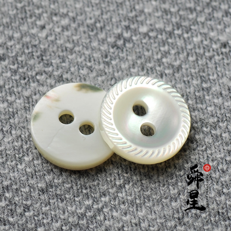 批发定制塔罗贝马蹄螺进口贝壳纽扣激光花纹 厂家直供