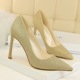 6651-1 European and American fashionable women's shoes with thin, high heel, shallow, pointed, sexy, slender, single night shoes, high heels.