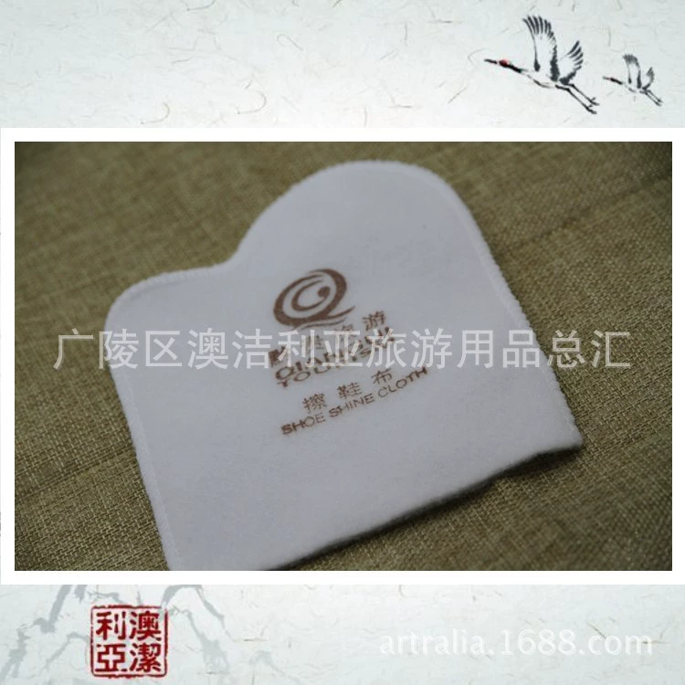Пятизвездочный отель B & B Inn фланелевая ткань для чистки обуви одноразовая ткань для чистки обуви может быть фиксированной чисткой обуви с логотипом
