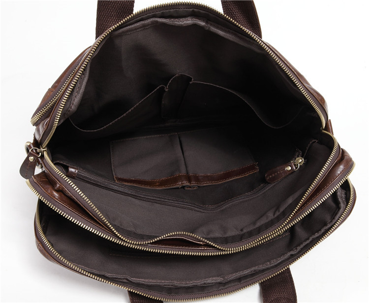 Cowhide Business Briefcase Image 9
