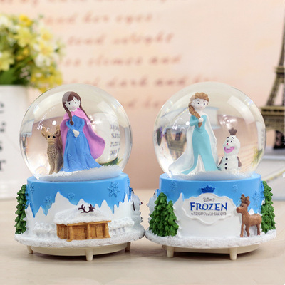 rotate Snow Ice Snow girl crystal ball Music box The music box originality gift girl student student gift