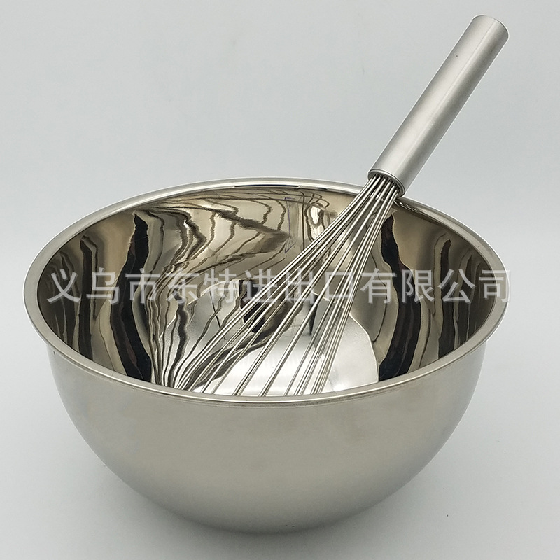 Factory direct sales of stainless steel egg beater with steel handle and 8-line manual mixer. Egg and cream beater for baking detail image 9