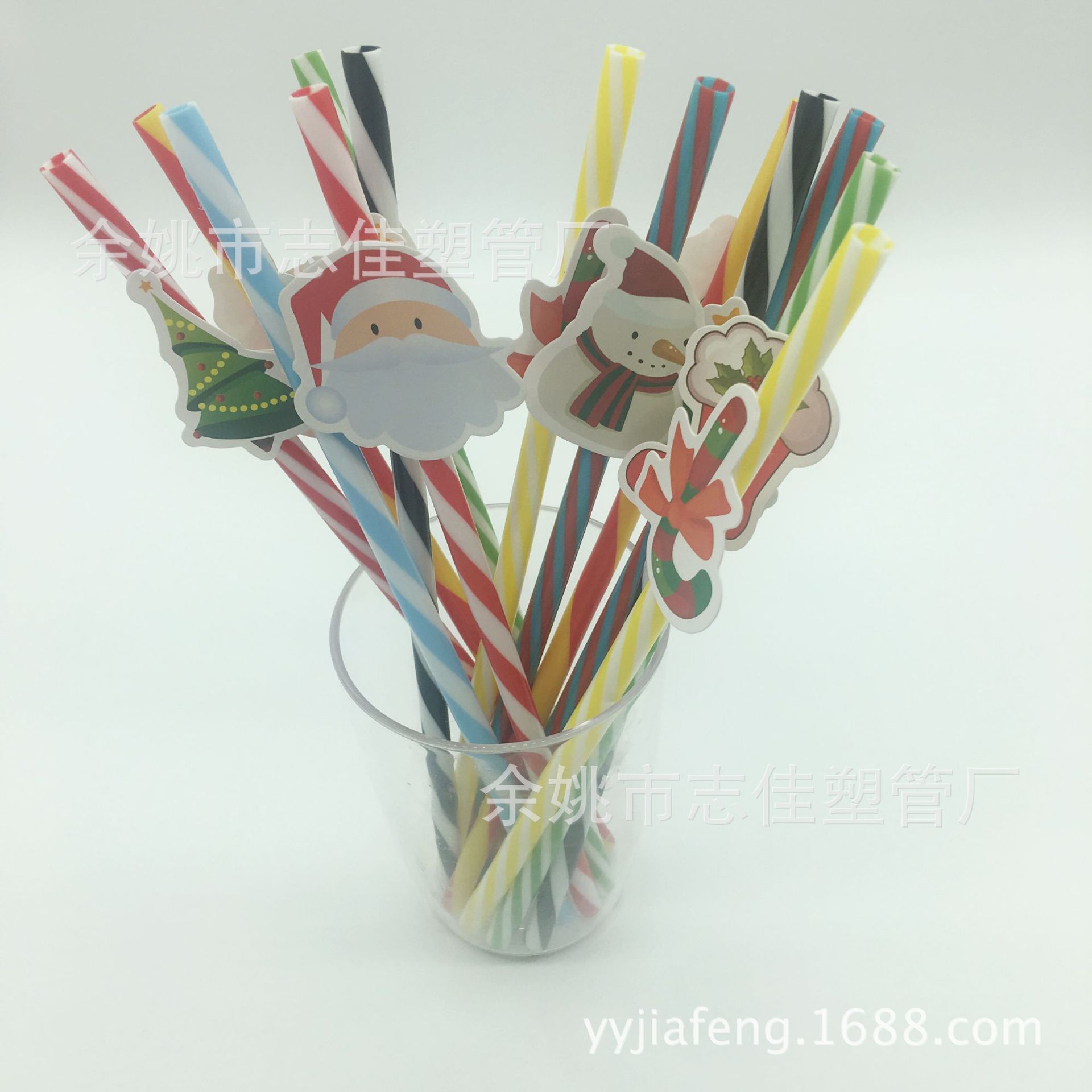 宁波厂家直销卡通吸管塑料吸管PP螺旋条纹吸管造环保纸卡通贴吸管