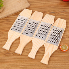 Self-produced and directly sold kitchen tools: 14-gauge stainless steel vegetable slicer, potato & radish grater, fruit & vegetable peeler, wooden pull slicer—wholesale available.