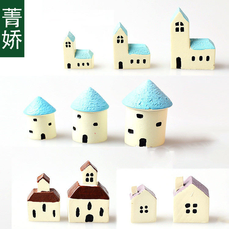 菁娇 地中海风情小房子 多肉微景观DIY制作材料 城堡/教堂/茅草屋|ms