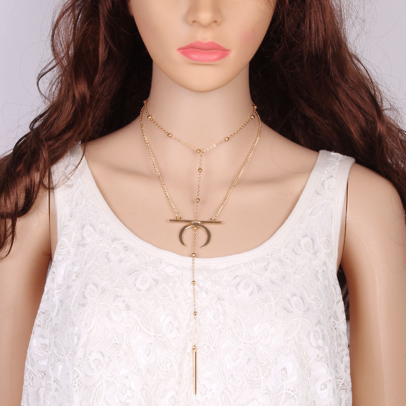 Occident and the United States alloy plating necklace (Gold)NHJQ9269-Gold
