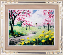 欧锦年华丝带绣厂家直销 彩印挂画蝶之仙履 客厅房间玄关装饰画