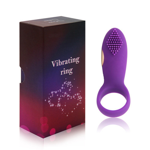 Silicone vibrating ring USB charging vibrating lock ring adult sex toy for men and women foreign trade model manufacturer