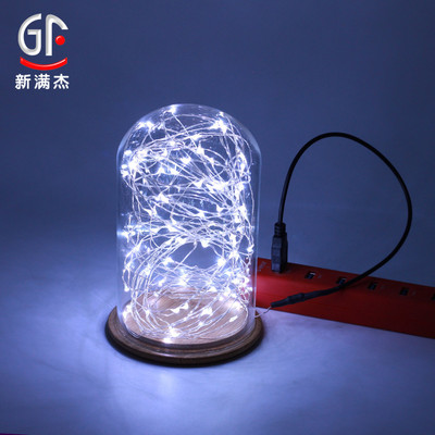 电商爆款USB铜线灯串led圣诞节日装饰USB接口led铜丝灯串|ms